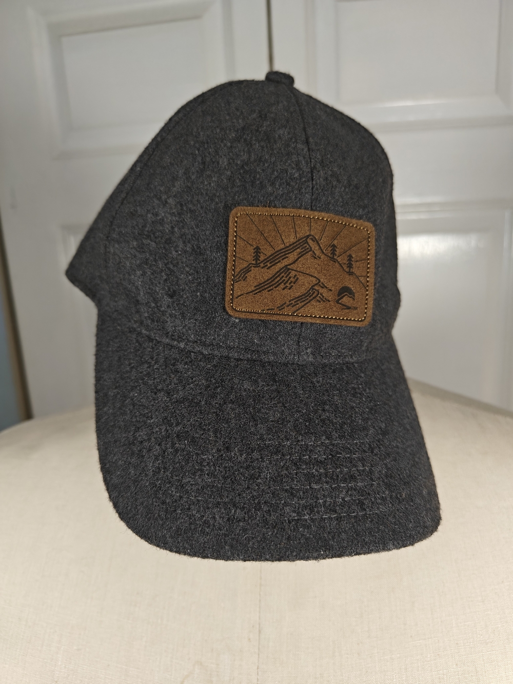 Sunday Afternoons Mens OS Charcoal Gray Wool Blend Mountain Patch Ball Cap